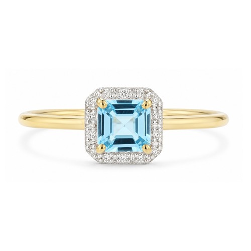 9ct yellow gold - 9ct, cushion