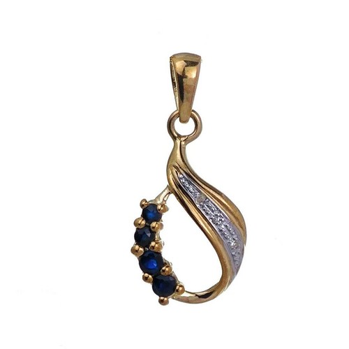 9ct sapphire necklace - 9ct,