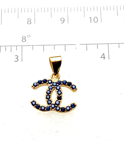 10ct gold blue gemstone - 10ct,