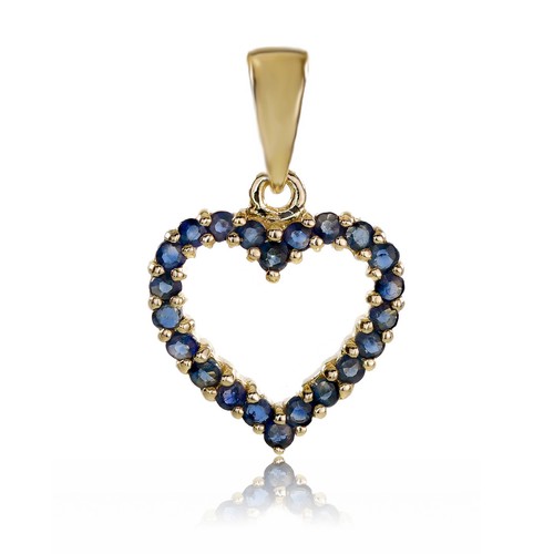 9ct gold necklace blue - 9ct,
