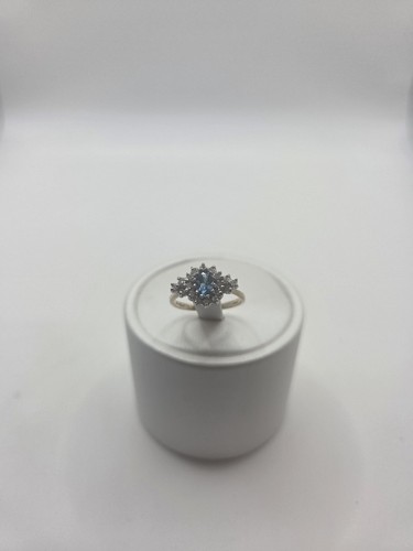 9ct gold blue topaz and - blue,