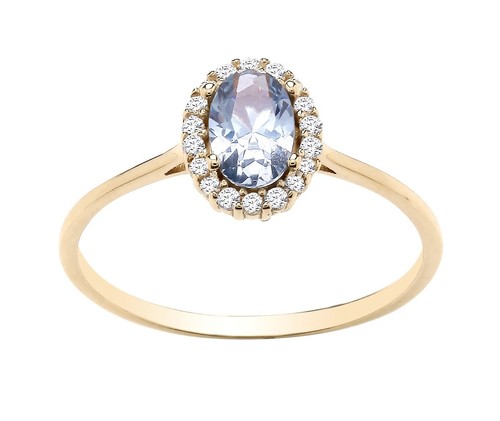 9ct yellow gold blue - yellow,