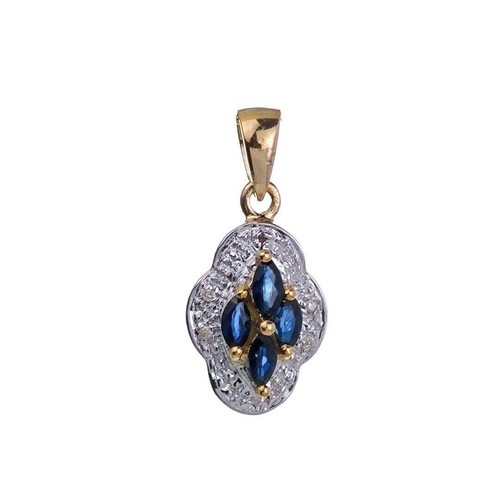 9ct sapphire necklace - necklace, diamond