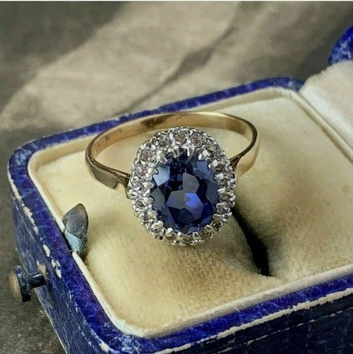Vintage oval cut blue - vintage,