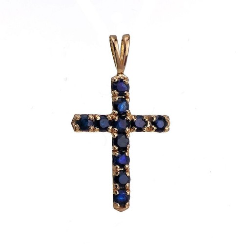 9ct sapphire necklace yellow - sapphire,
