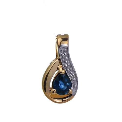 9ct sapphire necklace - 9ct,
