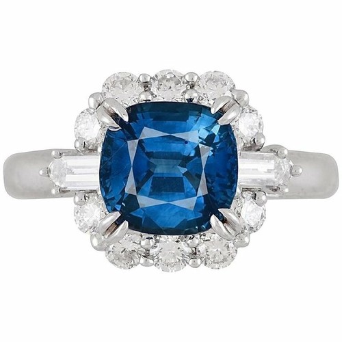 2ct blue sapphire - 2ct, lab-created