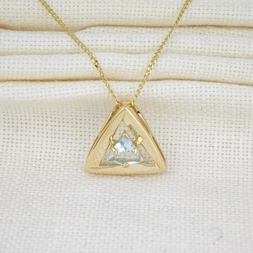 9ct gold necklace - gold, topaz