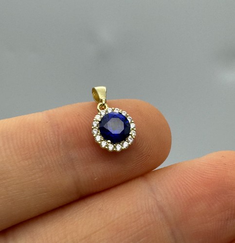 Solid 9ct yellow gold sapphire - yellow,