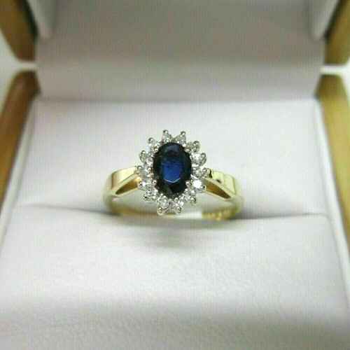 Vintage 3ct oval - cut, blue