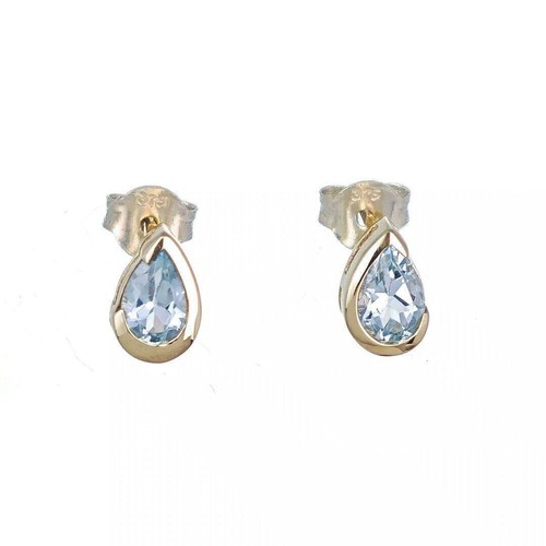 9ct yellow gold blue - yellow, topaz