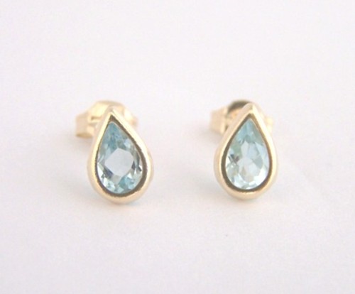 9ct gold teardrop - 9ct, sky