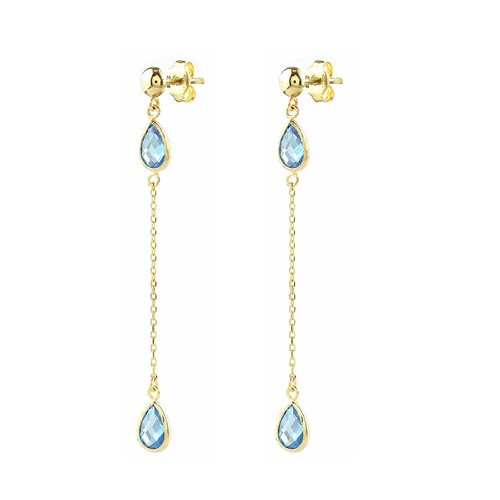9ct yellow gold - 9ct, blue