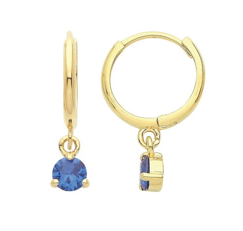 9ct yellow gold simulated blue - 9ct,